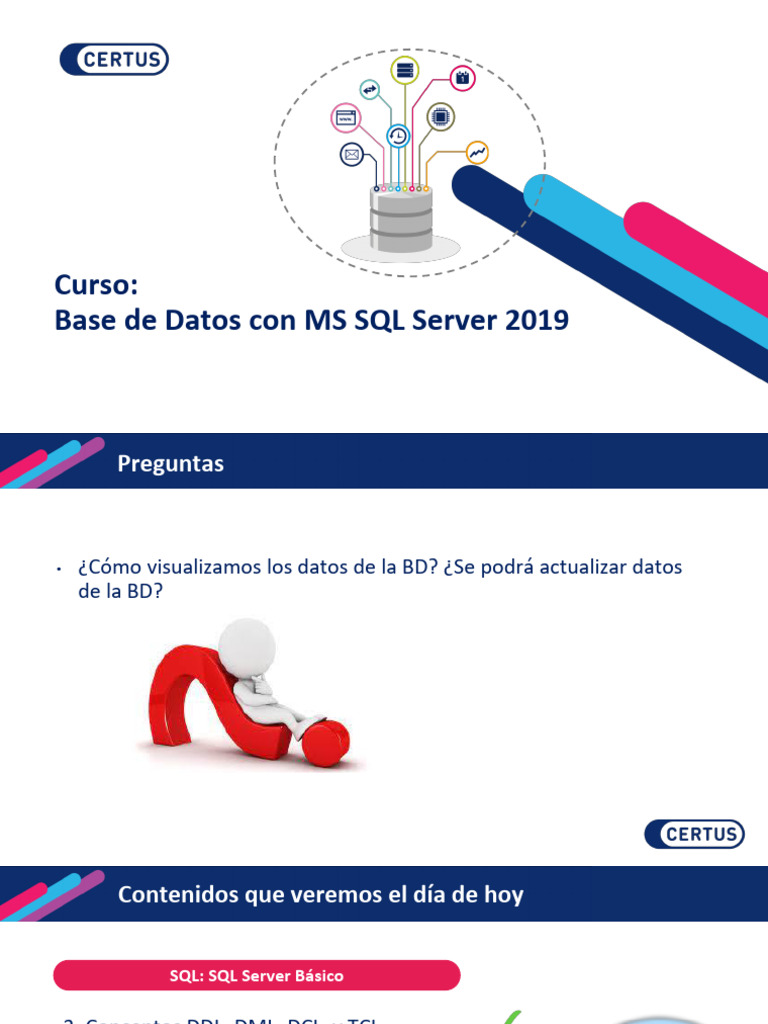 Curso SQL Server: Consultas y Operadores | PDF | SQL | Servidor SQL de ...