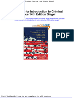 Full Download Test Bank For Introduction To Criminal Justice 14th Edition Siegel PDF Full Chapter