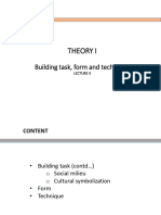 Lecture 4 - Building Task, Form and Technique