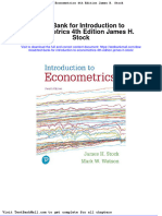 Full Download Test Bank For Introduction To Econometrics 4th Edition James H Stock PDF Full Chapter