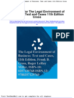 Full Download Test Bank For The Legal Environment of Business Text and Cases 11th Edition Cross PDF Full Chapter