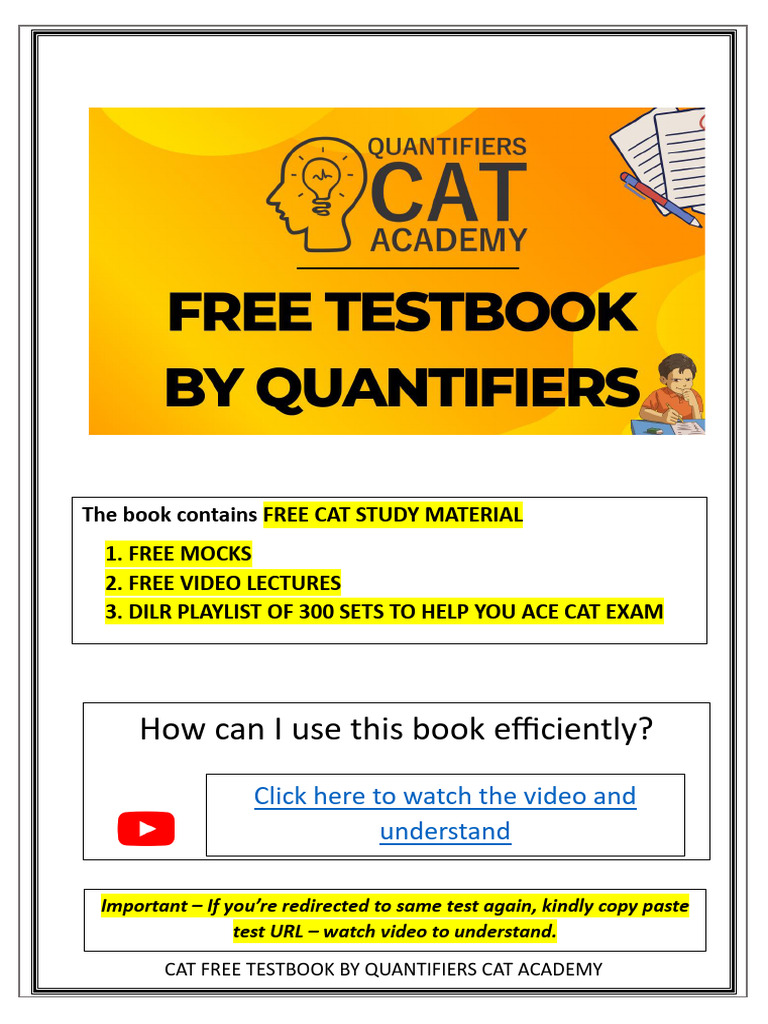 Free CAT Mocks and Study Resources | PDF | Mathematics