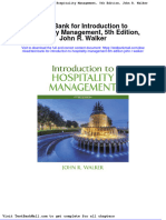 Full Download Test Bank For Introduction To Hospitality Management 5th Edition John R Walker PDF Full Chapter