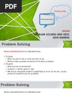 W9 - Problem Solving and Decision Making