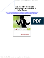 Full Download Test Bank For Introduction To Information Systems 4th Edition R Kelly Rainer PDF Full Chapter