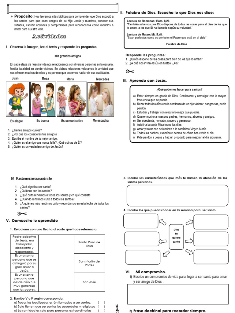 Ficha La Convivencia Pdf Santo Jesús