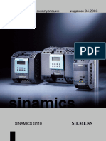 Статические преобразователи SINAMICS G110