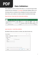 Data Validation