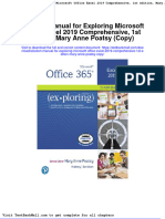 Full Download Solution Manual For Exploring Microsoft Office Excel 2019 Comprehensive 1st Edition Mary Anne Poatsy Copy PDF Full Chapter