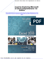 Full Download Solution Manual For Exploring Microsoft Office Excel 2016 Comprehensive 1st Edition PDF Full Chapter