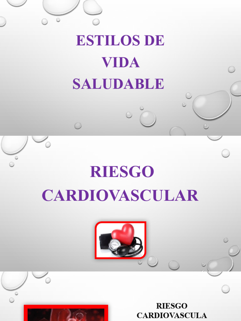 Estilos de Vida Saludable (Riesgo Cardiovascular) | PDF | Enfermedades ...