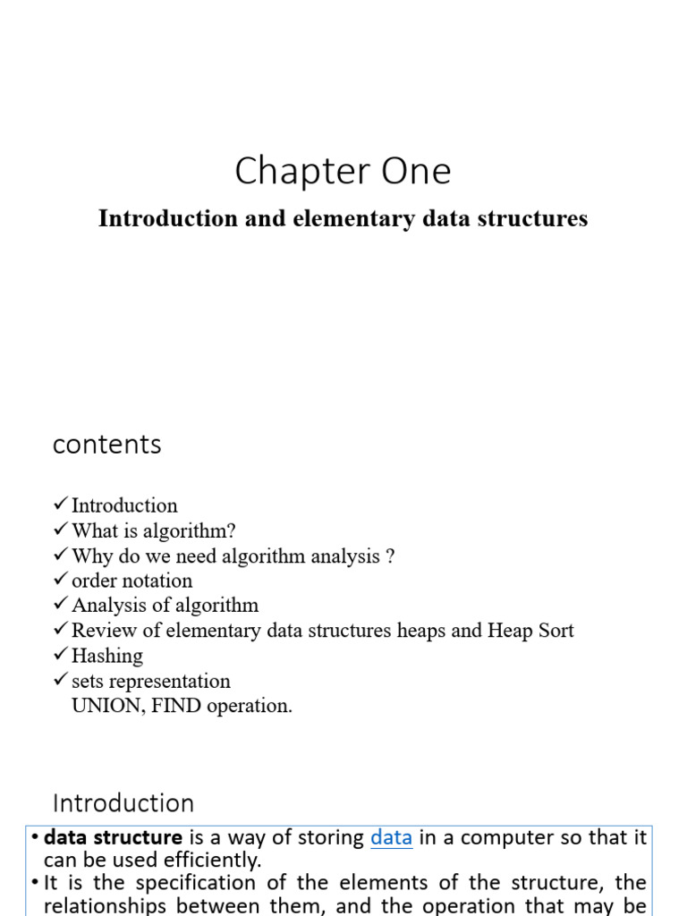 Algorithem Chapter One | PDF | Algorithms | Data Structure