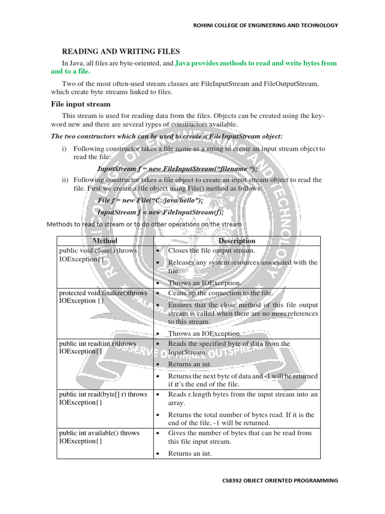 reading and writing files PDF Computer File Programming