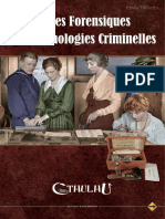 L'Appel de Cthulhu 6 - Sciences Forensiques Et Psychologies Criminelles