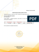 Certificado de Instalación Avl/Gps