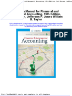Full Download Solution Manual For Financial and Managerial Accounting 15th Edition Carl Warren Jefferson P Jones William B Tayler PDF Full Chapter