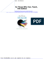 Full Download Test Bank For Those Who Can Teach 14th Edition PDF Full Chapter