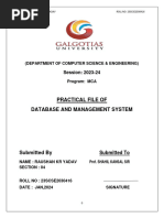 DBMS Lab File Raushan