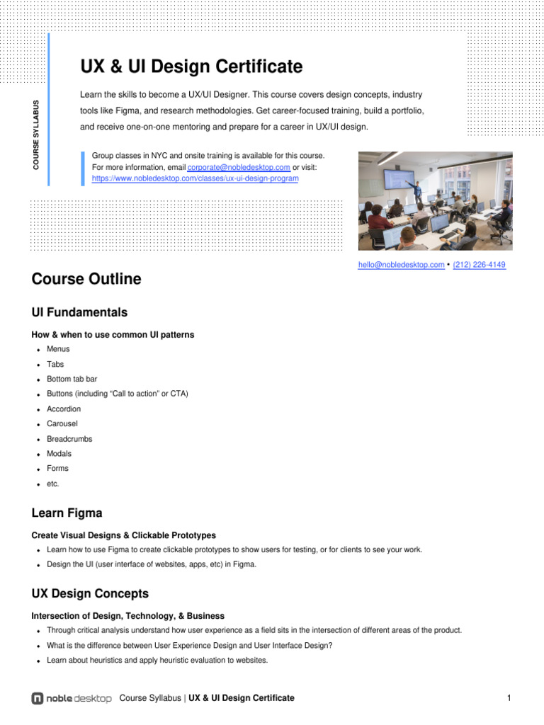 Ux and Ui Design Certificate Syllabus | PDF | Typography | Mobile App