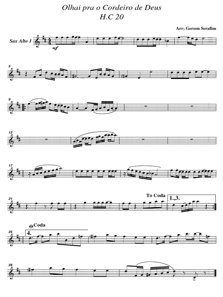 Sax Alto 1 | PDF