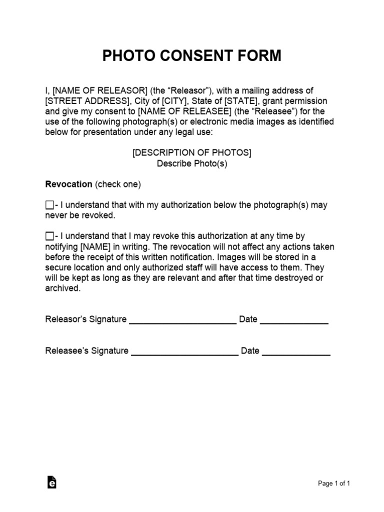 Photo Consent Form | PDF