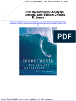 Full Download Test Bank For Investments Analysis and Management 12th Edition Charles P Jones PDF Full Chapter