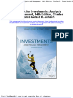 Full Download Test Bank For Investments Analysis and Management 14th Edition Charles P Jones Gerald R Jensen 2 PDF Full Chapter