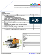 Concrete Pump Inspection Checklist