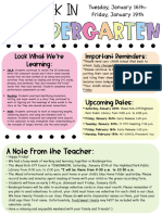 Kindergarten Newsletter 1-19-24