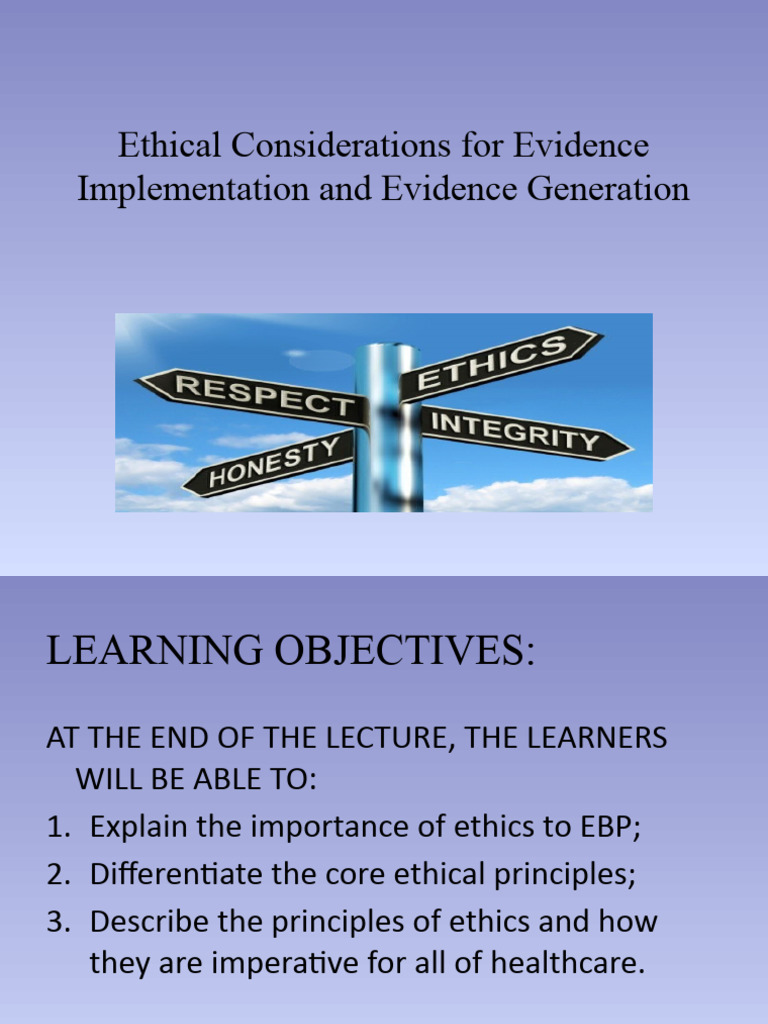 Ethical Principles in Evidence-Based Practice | PDF | Informed Consent ...