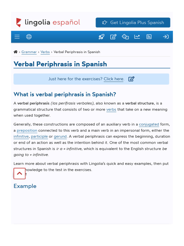 Understanding Verbal Periphrasis in Spanish | PDF | Verb | Spanish Language