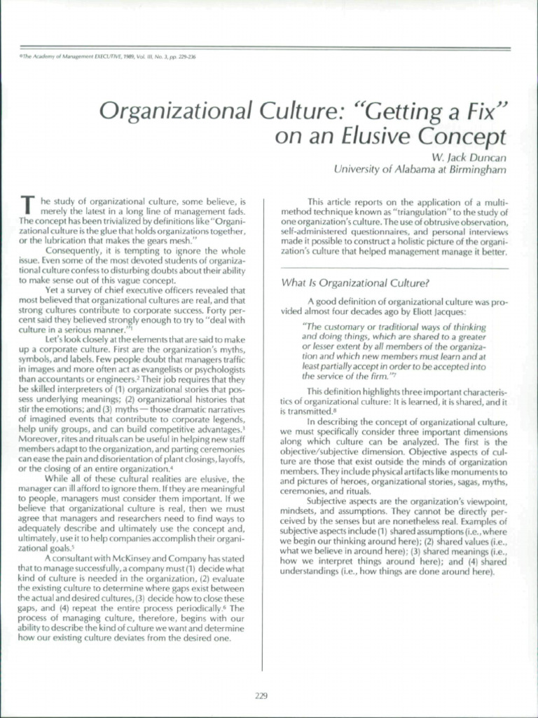Understanding Organizational Culture | PDF | Methodology ...