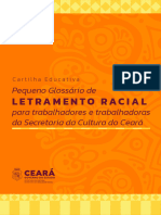 Cartilha Educativa Pequeno Glossario de Letramento Racial para Trabalhadores e Trabalhadoras