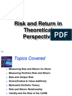 Risk and Return in Theoretical Perspective