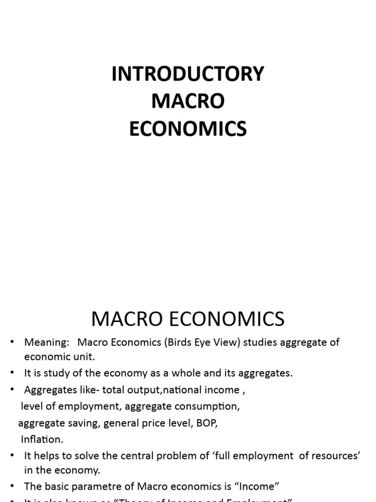 National Income in Macroeconomics Overview | PDF | Macroeconomics ...