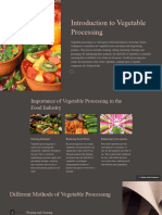 Introduction To Vegetable Processing