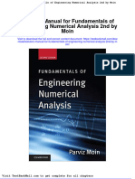 Full Download Solution Manual For Fundamentals of Engineering Numerical Analysis 2nd by Moin PDF Full Chapter