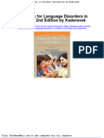 Full Download Test Bank For Language Disorders in Children 2nd Edition by Kaderavek PDF Full Chapter