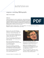 Stephen Hawking Bibliography (By G. Ettaniyil, 2018)