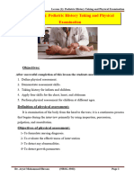 Lesson (1) Pediatric History Taking and Physical Examination