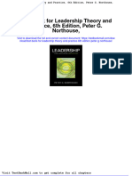 Full Download Test Bank For Leadership Theory and Practice 6th Edition Peter G Northouse PDF Full Chapter
