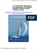 Full Download Test Bank For Leadership Enhancing The Lessons of Experience 9th Edition Richard Hughes Robert Ginnett Gordon Curphy PDF Full Chapter