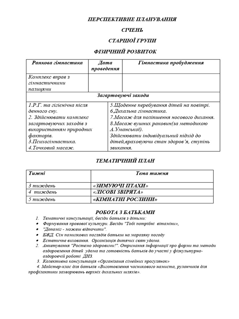 план січень о г | PDF