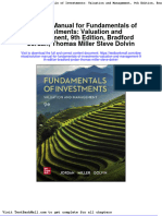 Full download Solution Manual for Fundamentals of Investments Valuation and Management 9th Edition Bradford Jordan Thomas Miller Steve Dolvin pdf full chapter