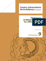 Dictionary of Military English For Officer Cadets