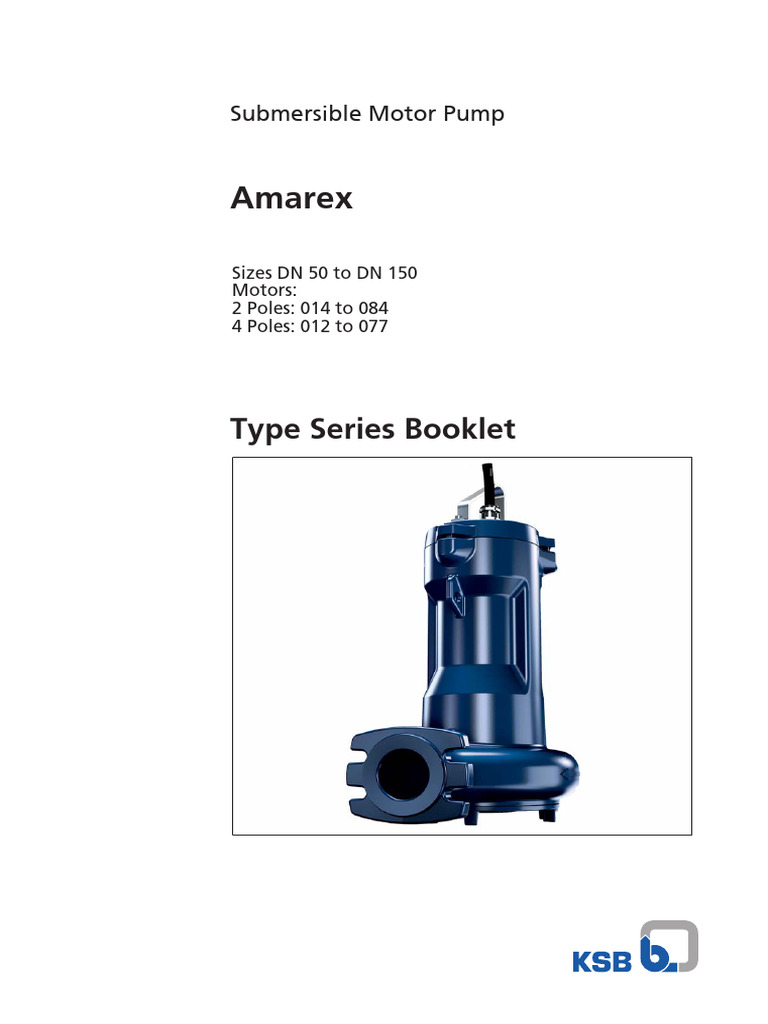 Amarex - 2573.5 - 01-30 - Type Series Boocklet | PDF | Pump