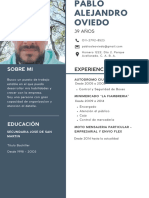 Curriculum Vitae CV Profesional Con Foto Azul y Blanco