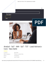 EY Analyst - SaT - AMI - SaT - TCF - Lead Advisory-Core - New Delhi