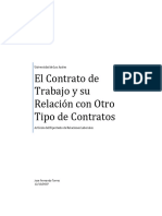 El Contrato de Trabajo y Su Relación Con Otro Tipos de Contrato. - Torrez. - 2007