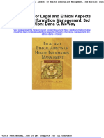 Full Download Test Bank For Legal and Ethical Aspects of Health Information Management 3rd Edition Dana C Mcway PDF Full Chapter